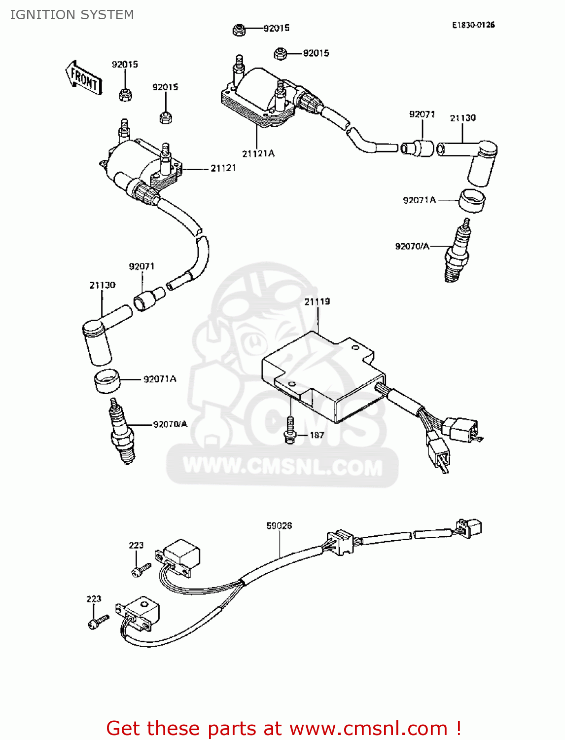 IGNITION SYSTEM Z305A3A CSR 1988 EUROPE
