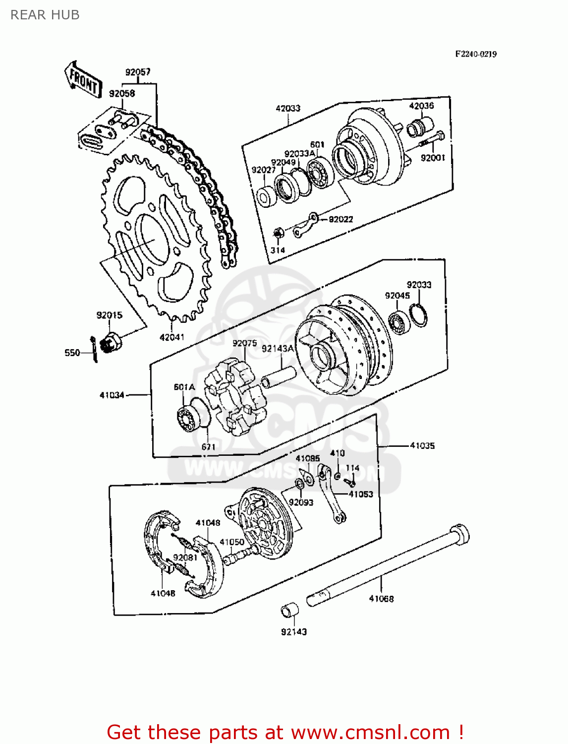 REAR HUB Z305A3A CSR 1988 EUROPE