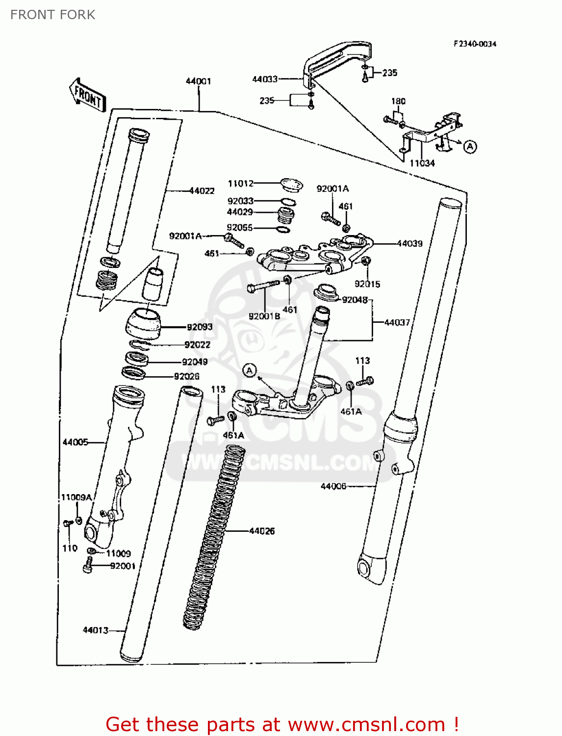FRONT FORK Z305A3A CSR 1988 EUROPE