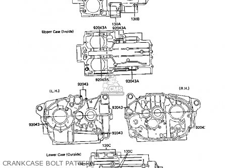 CRANKCASE BOLT PATTERN - Z305A3A CSR 1988 EUROPE