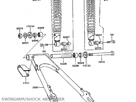 SWINGARM/SHOCK ABSORBER - Z305A3A CSR 1988 EUROPE