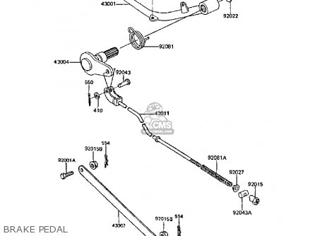 BRAKE PEDAL - Z305A3A CSR 1988 EUROPE