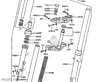 FRONT FORK - Z305A3A CSR 1988 EUROPE