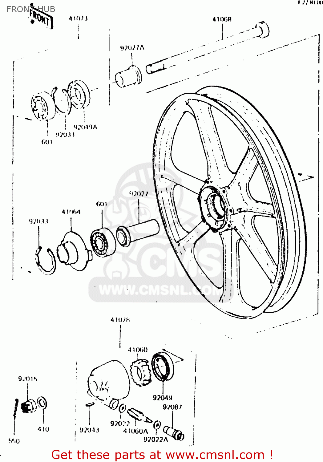 FRONT HUB Z440D6 1984 EUROPE UK SD WG