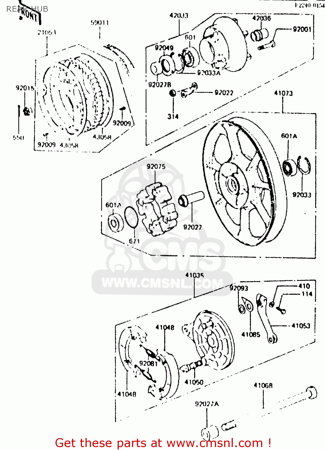 REAR HUB Z440D6 1984 EUROPE UK SD WG