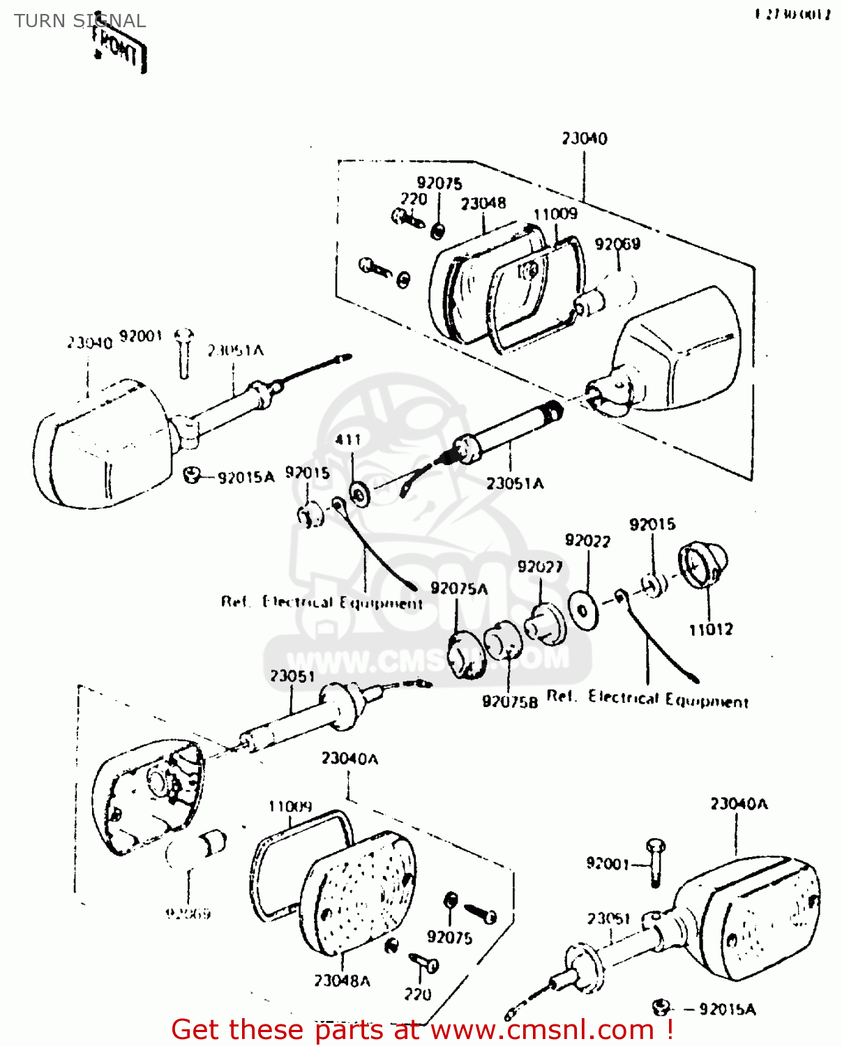 TURN SIGNAL Z440D6 1984 EUROPE UK SD WG