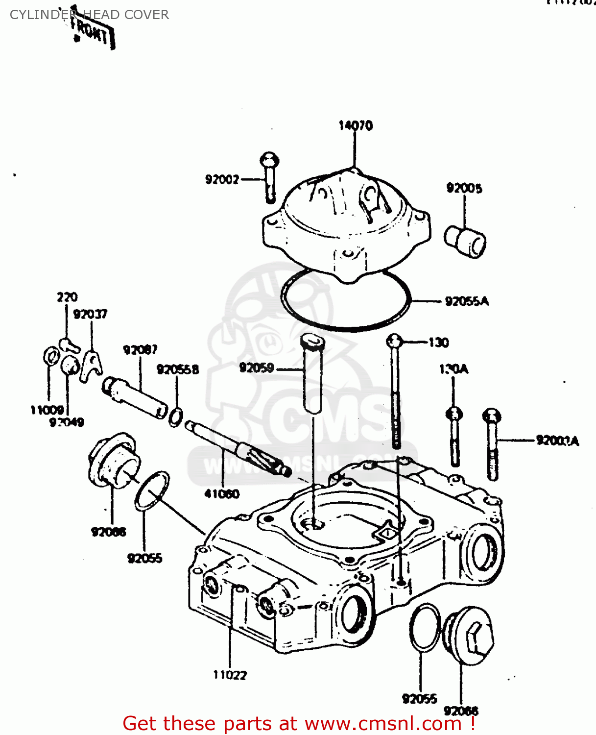 CYLINDER HEAD COVER Z440D6 1984 EUROPE UK SD WG