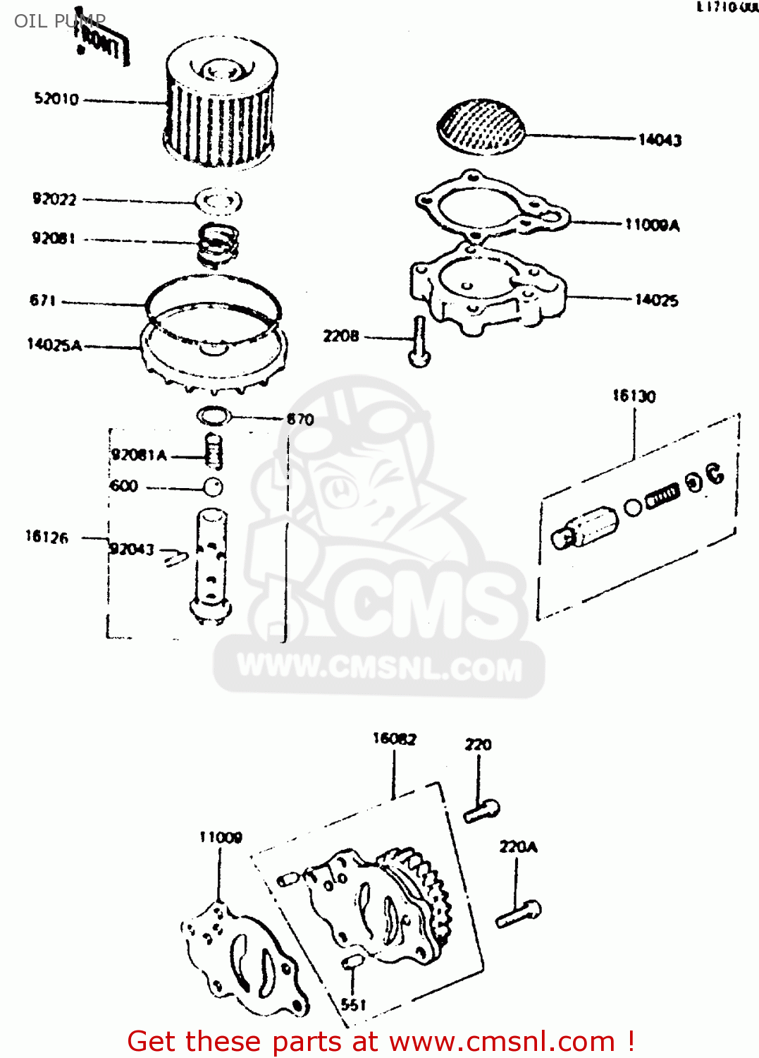 OIL PUMP Z440D6 1984 EUROPE UK SD WG