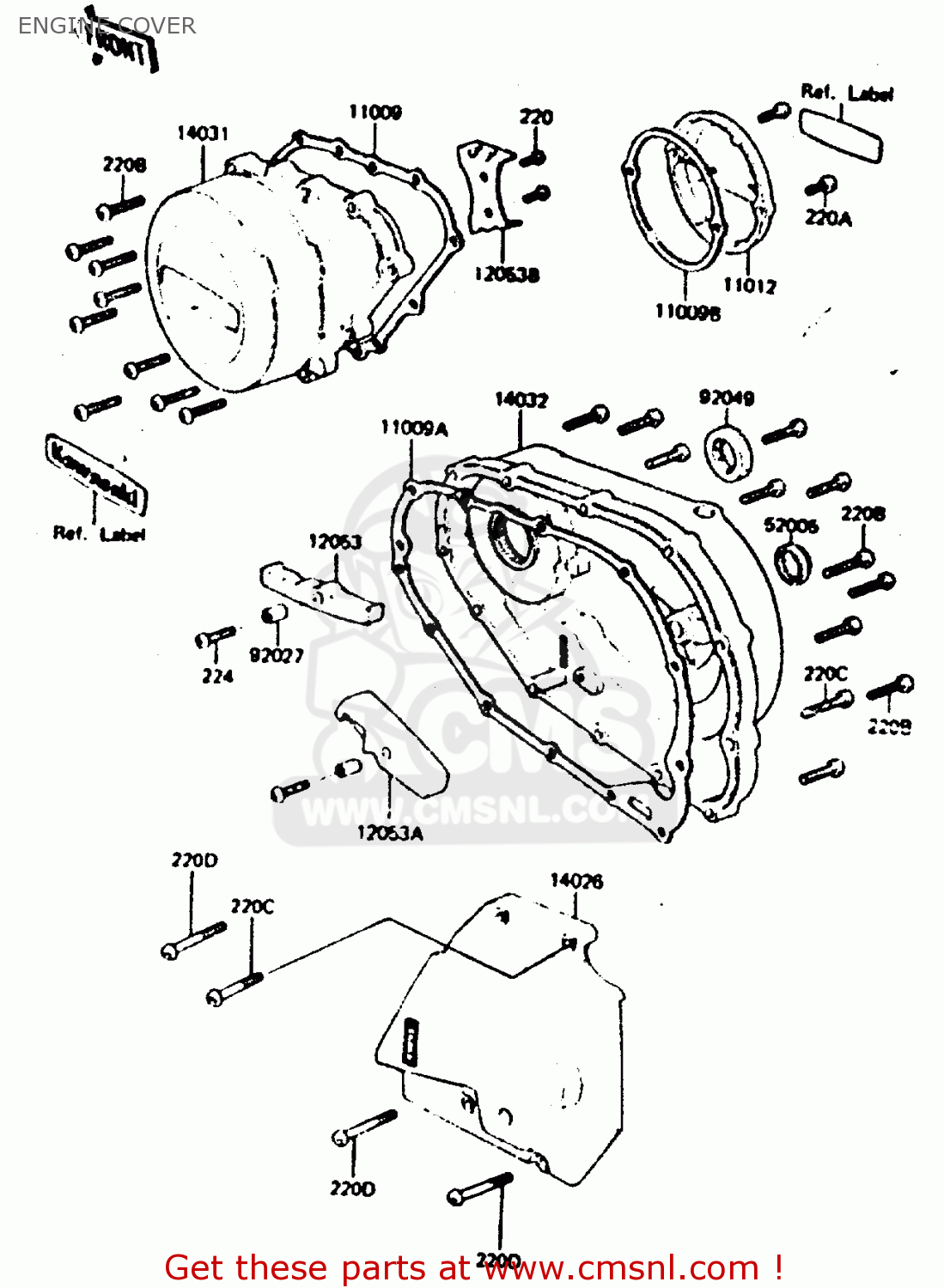 ENGINE COVER Z440D6 1984 EUROPE UK SD WG