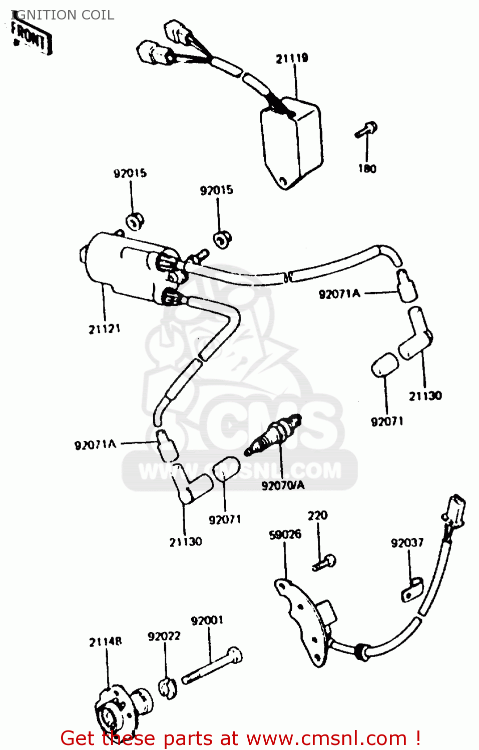 IGNITION COIL Z440D6 1984 EUROPE UK SD WG
