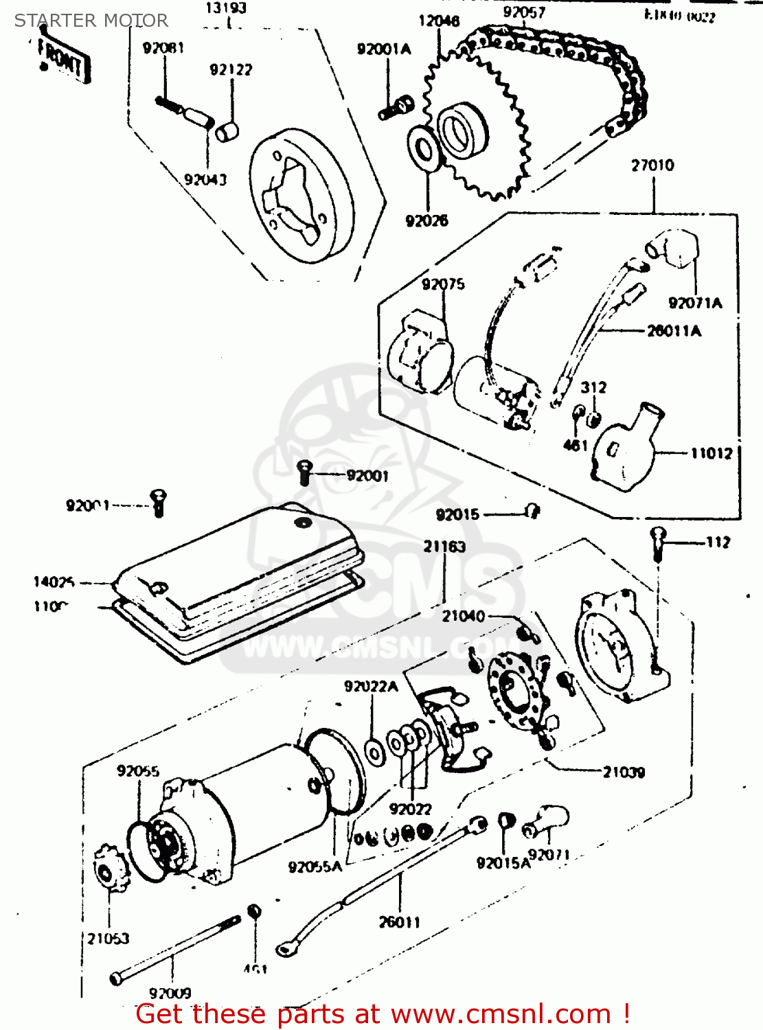 STARTER MOTOR Z440D6 1984 EUROPE UK SD WG