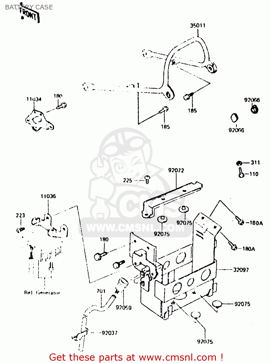 BATTERY CASE Z440D6 1984 EUROPE UK SD WG