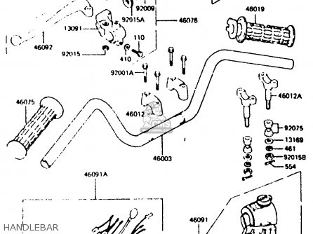 HANDLEBAR - Z440D6 1984 EUROPE UK SD WG
