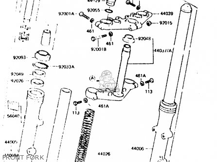 FRONT FORK - Z440D6 1984 EUROPE UK SD WG