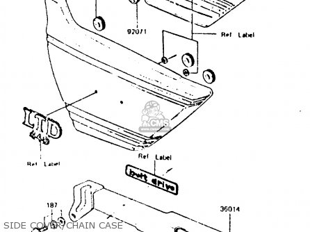 SIDE COVER/CHAIN CASE - Z440D6 1984 EUROPE UK SD WG