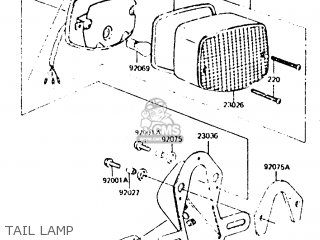 TAIL LAMP - Z440D6 1984 EUROPE UK SD WG