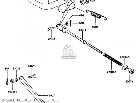 BRAKE PEDAL/TORQUE ROD - Z440D6 1984 EUROPE UK SD WG