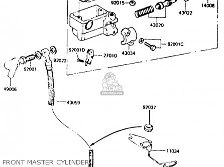 FRONT MASTER CYLINDER - Z440D6 1984 EUROPE UK SD WG