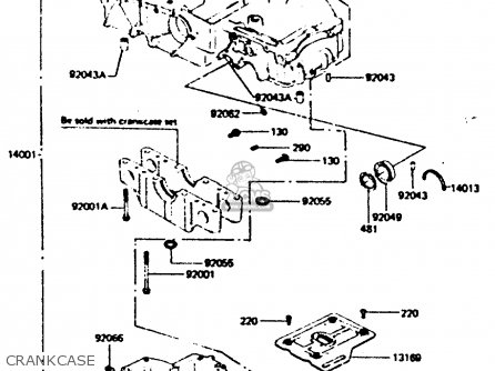 CRANKCASE - Z440D6 1984 EUROPE UK SD WG