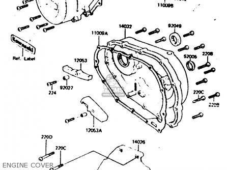 ENGINE COVER - Z440D6 1984 EUROPE UK SD WG