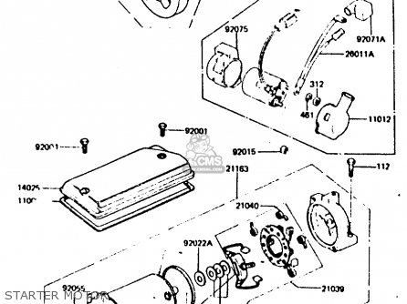 STARTER MOTOR - Z440D6 1984 EUROPE UK SD WG
