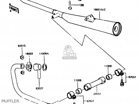 MUFFLER - Z440D6 1984 EUROPE UK SD WG