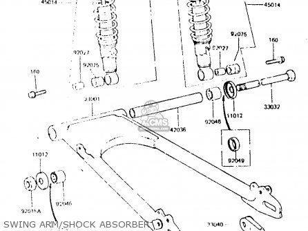 SWING ARM/SHOCK ABSORBER - Z440D6 1984 EUROPE UK SD WG