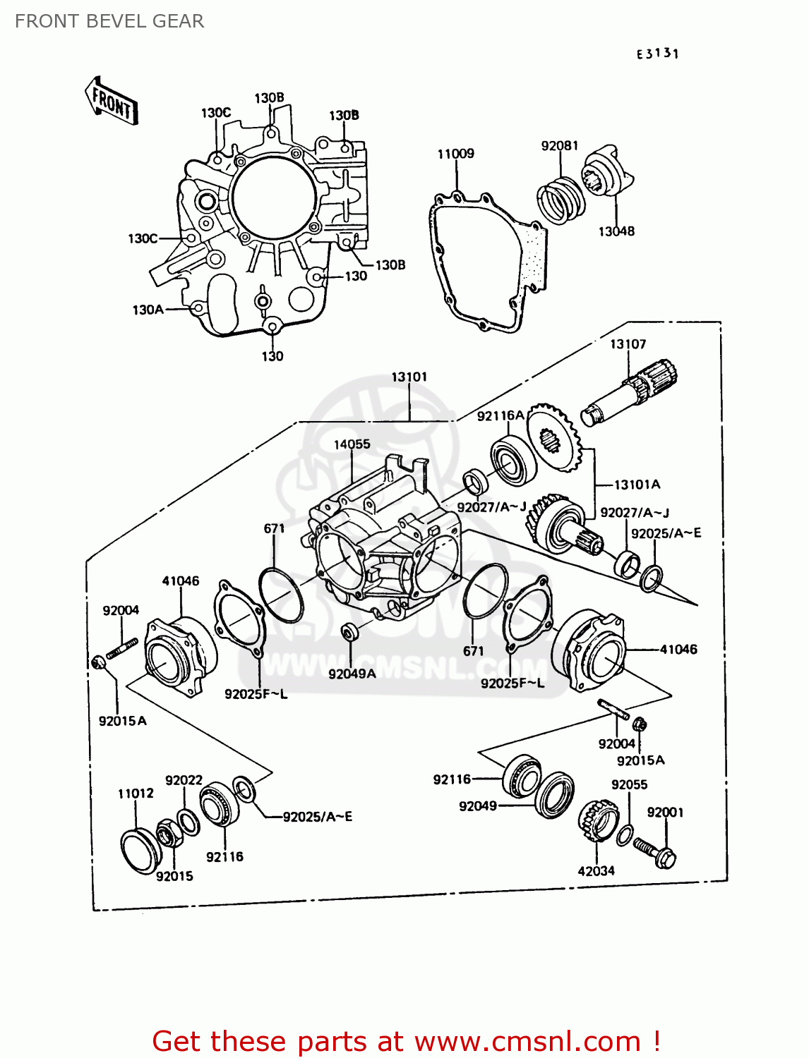 FRONT BEVEL GEAR Z550G1 GT550 1983 EUROPE UK FR FG IT SD
