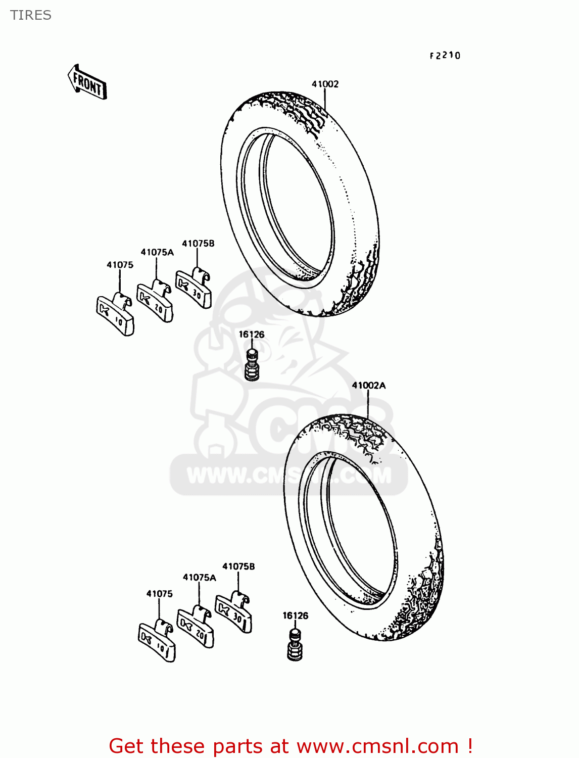 TIRES Z550G1 GT550 1983 EUROPE UK FR FG IT SD