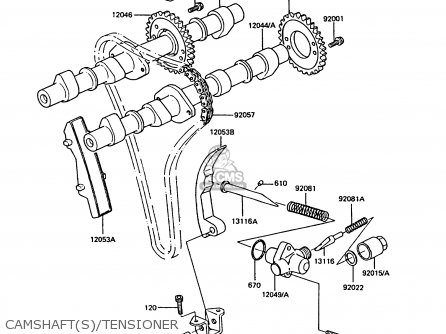 CAMSHAFT(S)/TENSIONER - Z550G1 GT550 1983 EUROPE UK FR FG IT SD