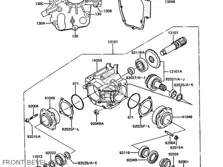 FRONT BEVEL GEAR - Z550G1 GT550 1983 EUROPE UK FR FG IT SD