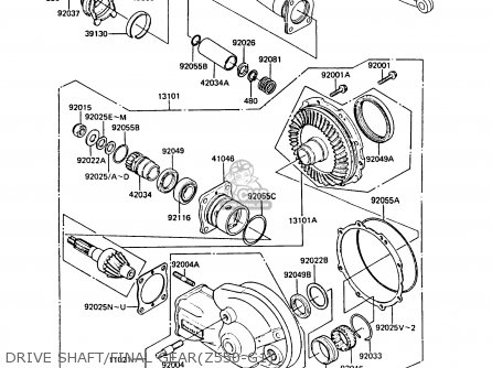 DRIVE SHAFT/FINAL GEAR(Z550-G1) - Z550G1 GT550 1983 EUROPE UK FR FG IT SD