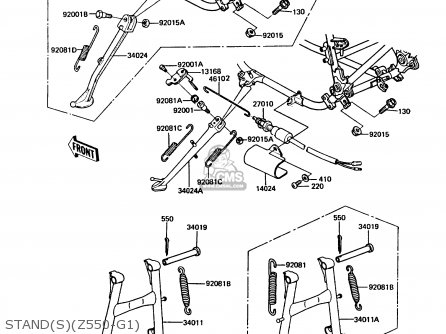 STAND(S)(Z550-G1) - Z550G1 GT550 1983 EUROPE UK FR FG IT SD