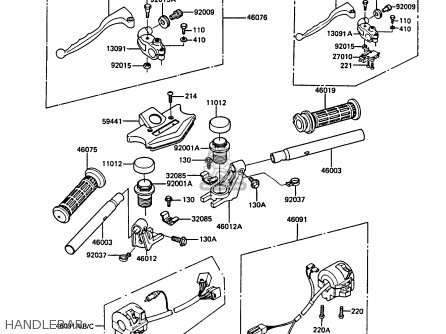 HANDLEBAR - Z550G1 GT550 1983 EUROPE UK FR FG IT SD