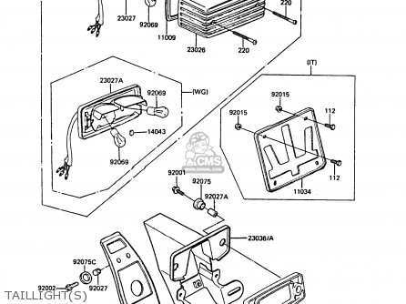 TAILLIGHT(S) - Z550G1 GT550 1983 EUROPE UK FR FG IT SD