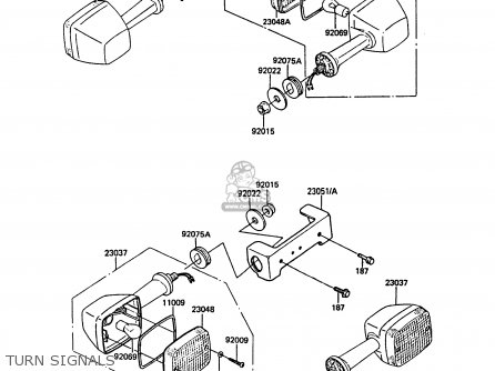 TURN SIGNALS - Z550G1 GT550 1983 EUROPE UK FR FG IT SD