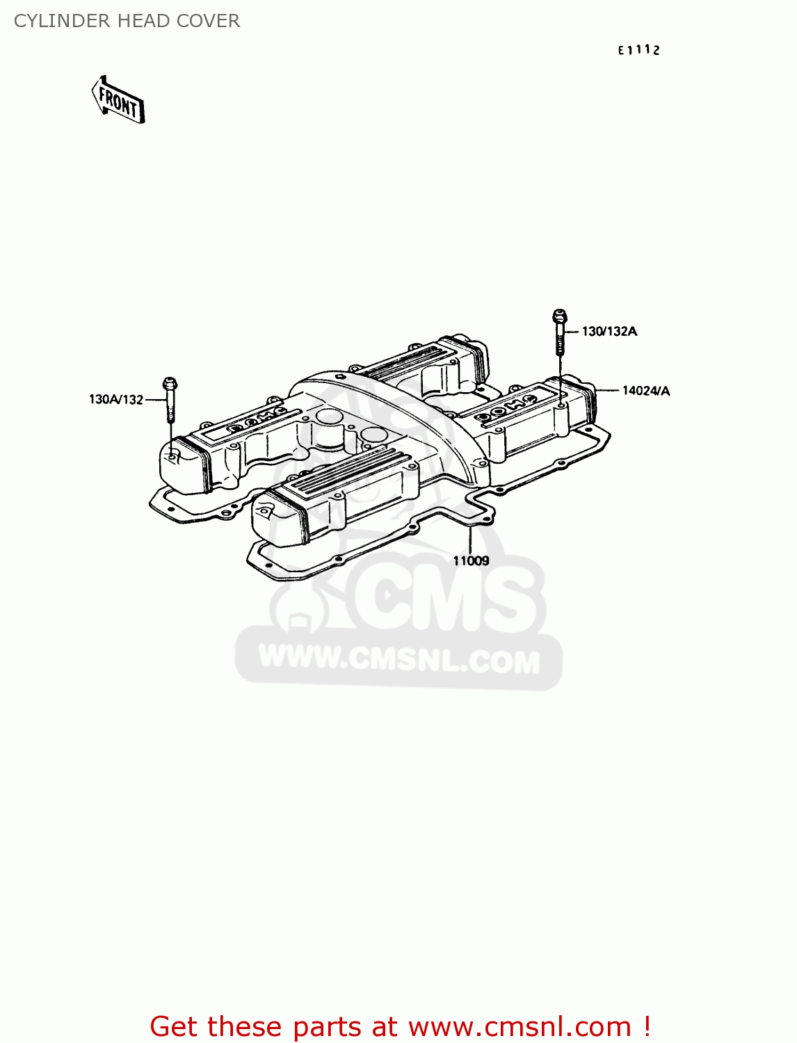 CYLINDER HEAD COVER Z550G2 GT550 1984 UNITED KINGDOM FR FG