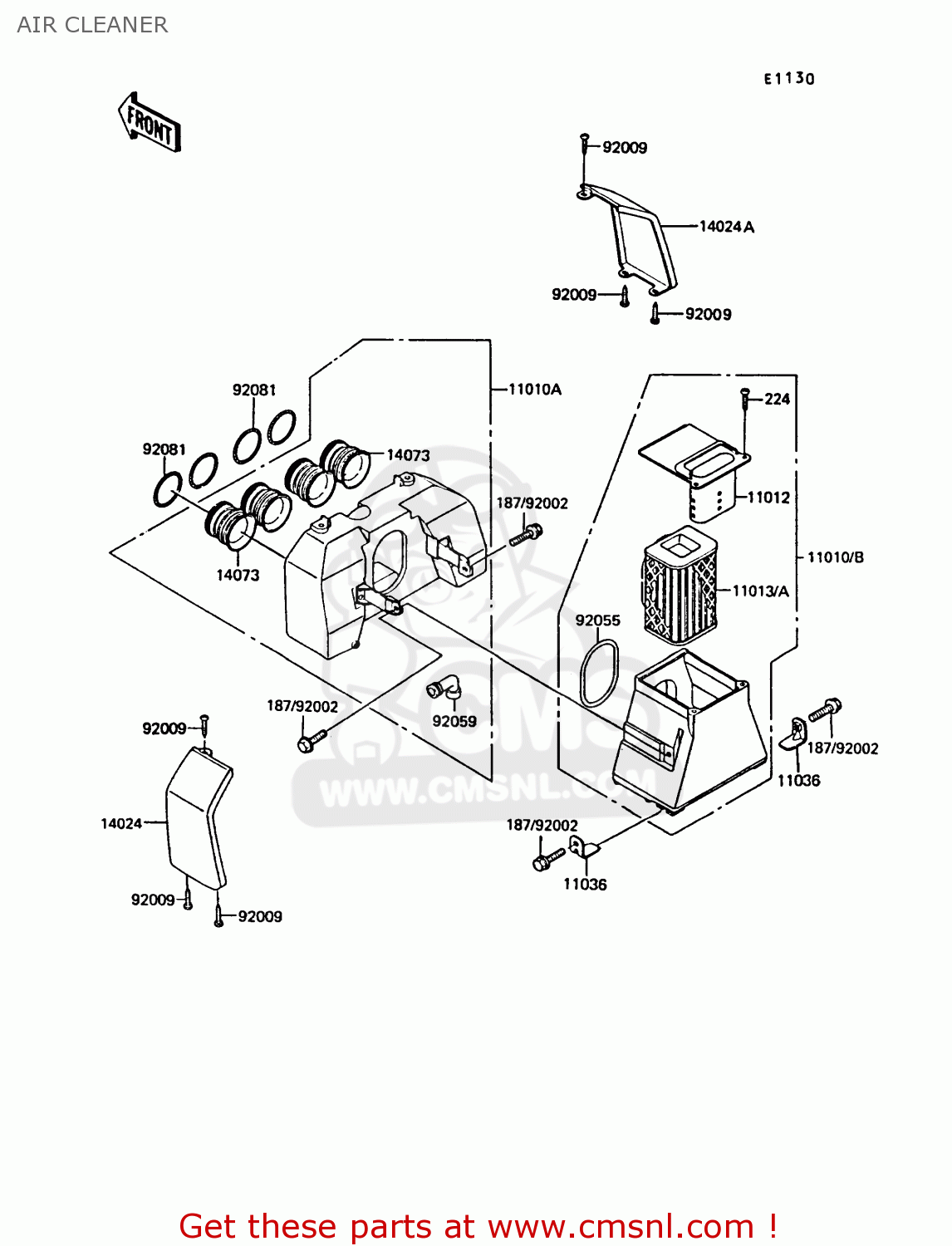 AIR CLEANER Z550G2 GT550 1984 UNITED KINGDOM FR FG