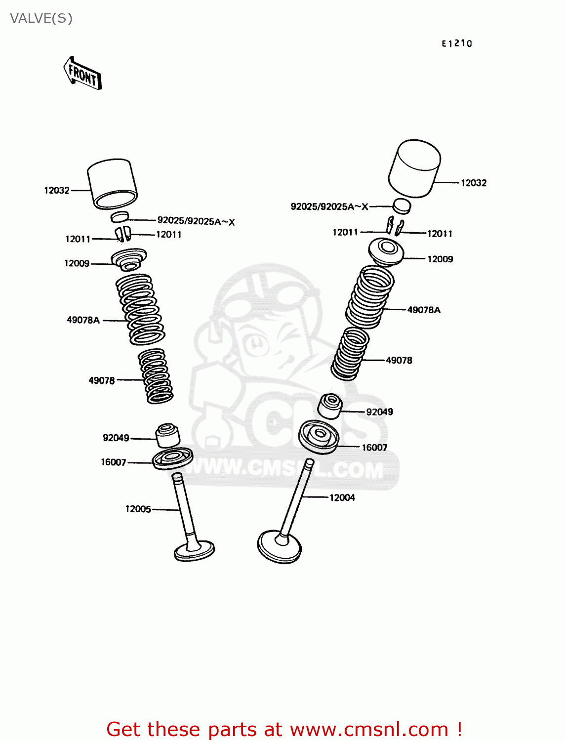 VALVE(S) Z550G2 GT550 1984 UNITED KINGDOM FR FG
