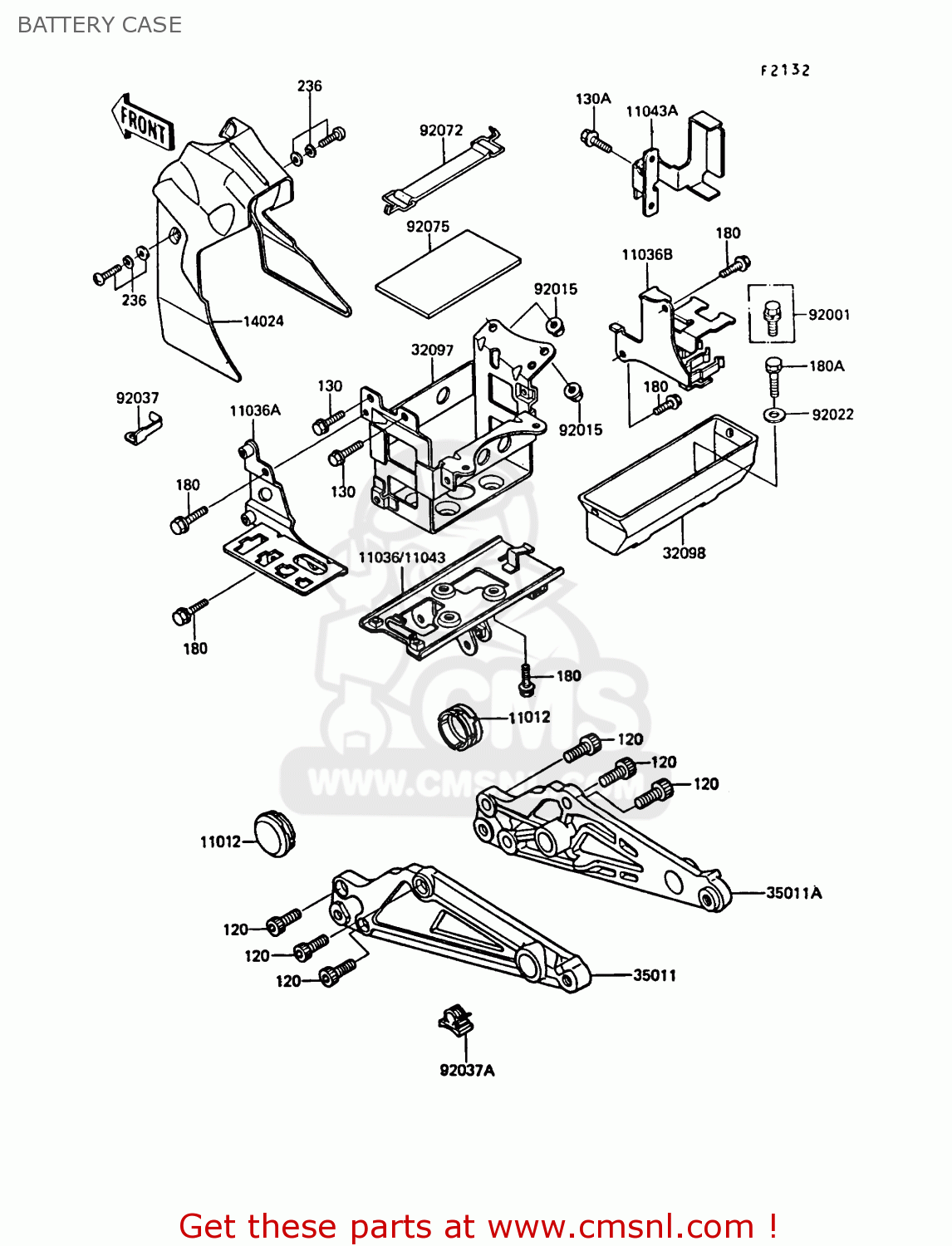 BATTERY CASE Z550G2 GT550 1984 UNITED KINGDOM FR FG
