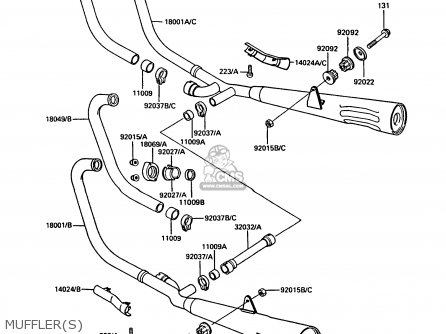 MUFFLER(S) - Z550G2 GT550 1984 UNITED KINGDOM FR FG