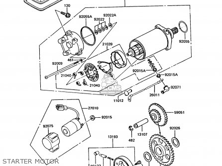 STARTER MOTOR - Z550G2 GT550 1984 UNITED KINGDOM FR FG