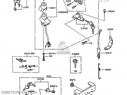 IGNITION SWITCH - Z550G2 GT550 1984 UNITED KINGDOM FR FG