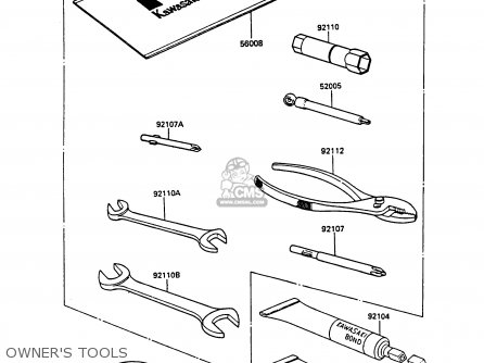 OWNER'S TOOLS - Z550G2 GT550 1984 UNITED KINGDOM FR FG