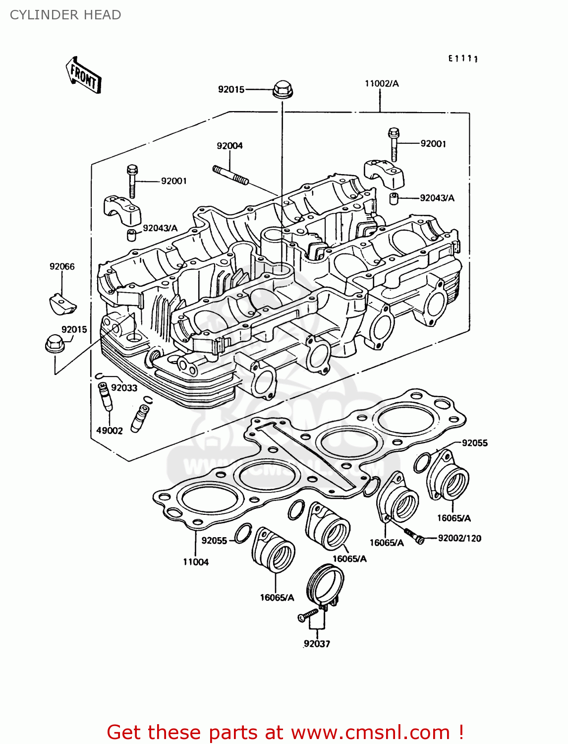 CYLINDER HEAD Z550G3 GT550 1986 UNITED KINGDOM FG