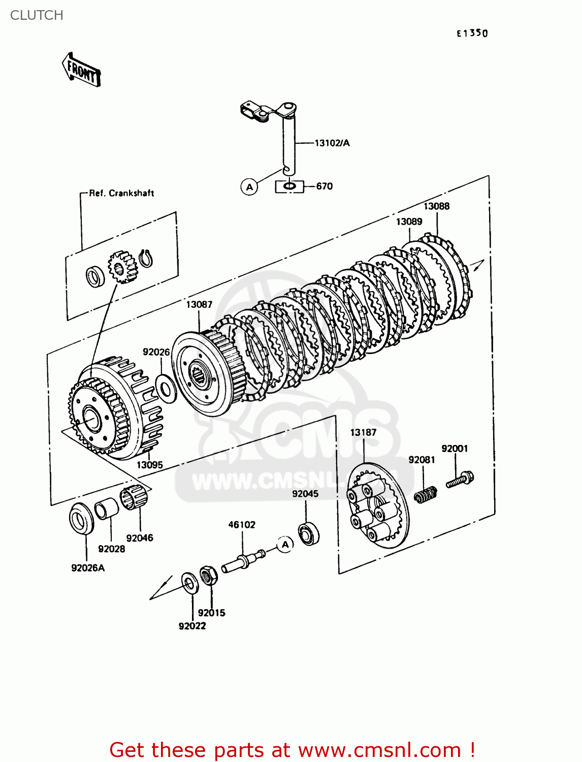 CLUTCH Z550G3 GT550 1986 UNITED KINGDOM FG