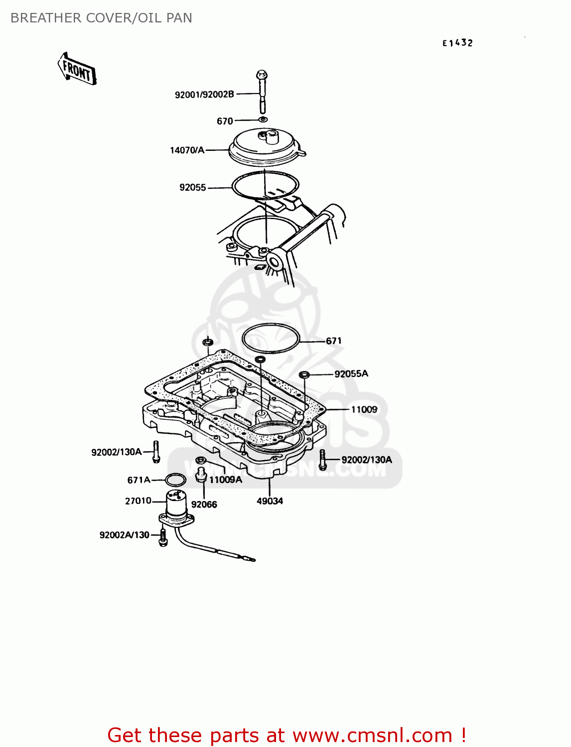 BREATHER COVER/OIL PAN Z550G3 GT550 1986 UNITED KINGDOM FG