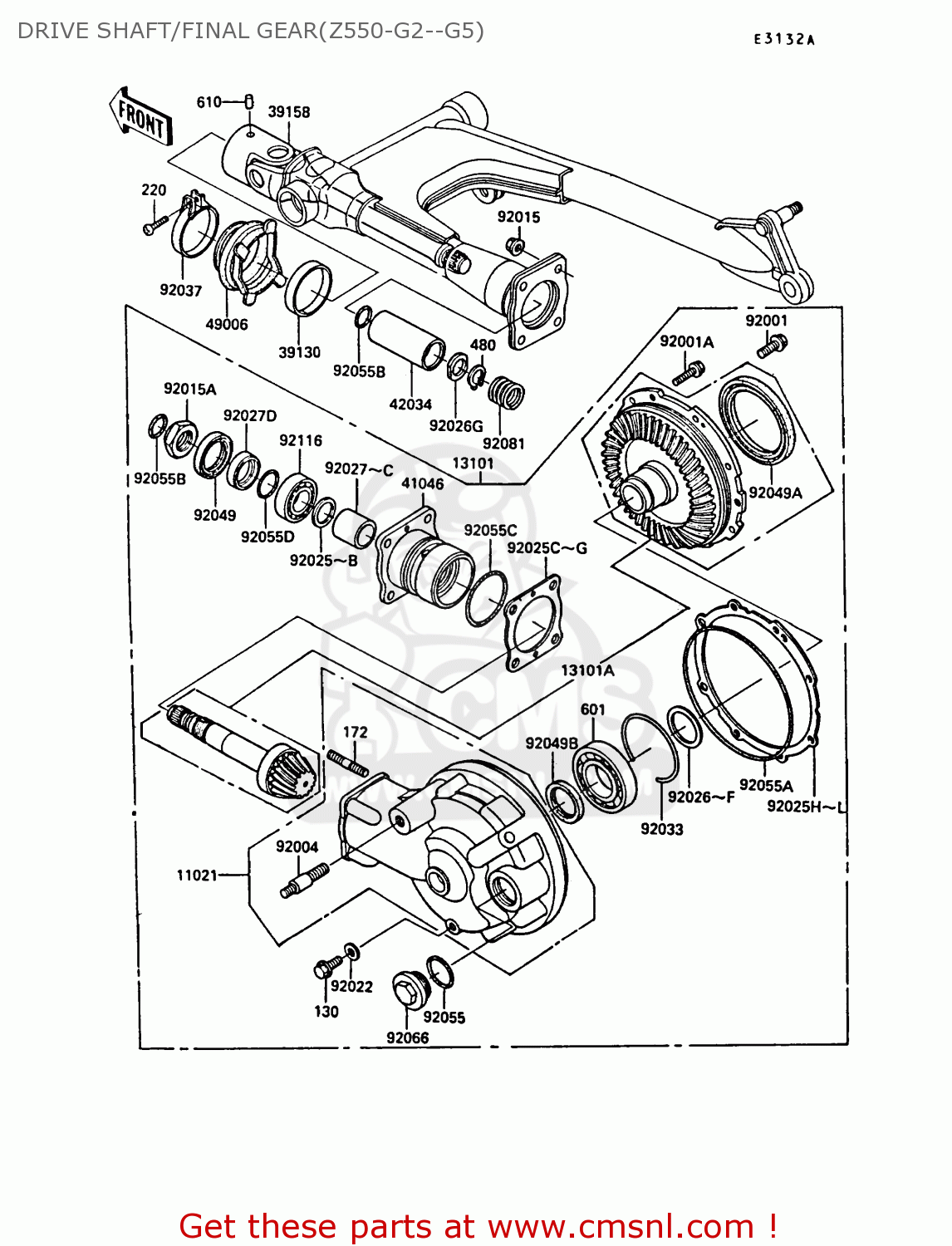 DRIVE SHAFT/FINAL GEAR(Z550-G2--G5) Z550G3 GT550 1986 UNITED KINGDOM FG