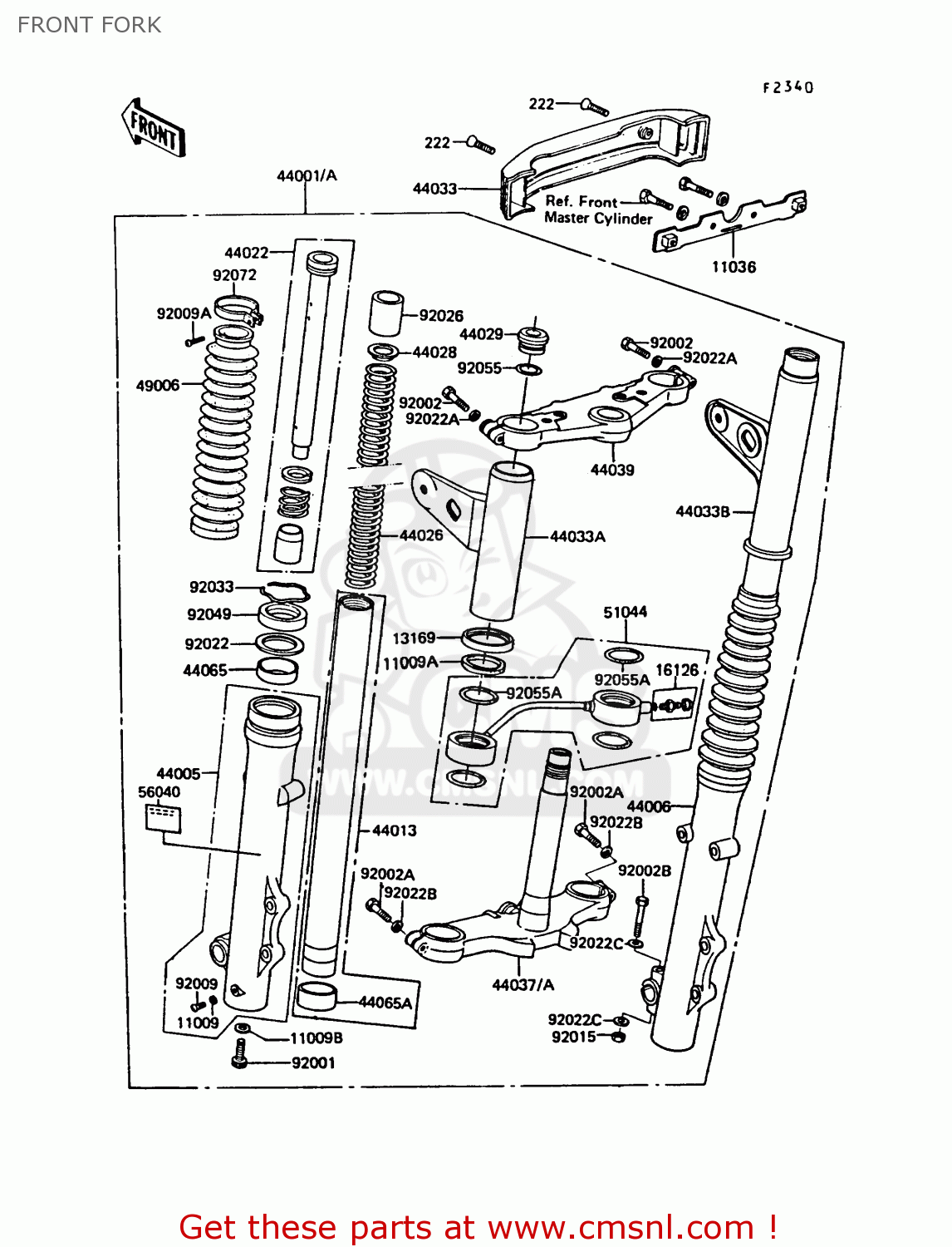 FRONT FORK Z550G3 GT550 1986 UNITED KINGDOM FG