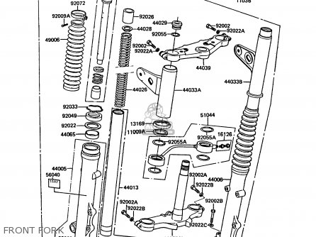 FRONT FORK - Z550G3 GT550 1986 UNITED KINGDOM FG